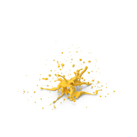 Liquid Paint Splash Yellow PNG & PSD Images