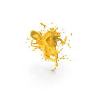 Yellow Liquid Paint Splash PNG & PSD Images