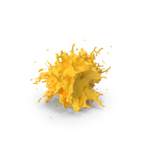 Liquid Paint Splash Yellow PNG & PSD Images