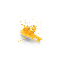 Liquid Paint Splash Yellow PNG & PSD Images
