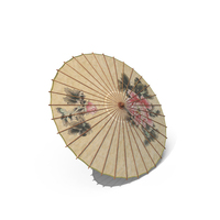 Chinese Paper Umbrella On Floor PNG & PSD Images