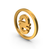Ukrainian Hryvnia Currency Icon Gold PNG & PSD Images