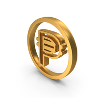 Outline Philippine Peso Currency Icon Gold PNG & PSD Images