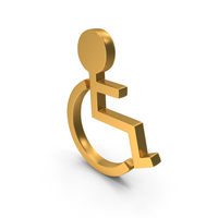 Wheelchair Icon Gold PNG & PSD Images