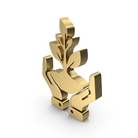 Hands Holding Plant Logo Gold PNG & PSD Images
