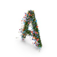 Easter Letter A From Spring Flowers PNG & PSD Images