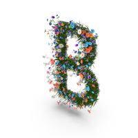 Easter Letter B From Spring Flowers PNG & PSD Images