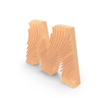 Wavy Shape Letter M PNG & PSD Images