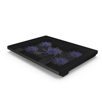 Laptop Cooling Stand with Blue LED Light PNG & PSD Images