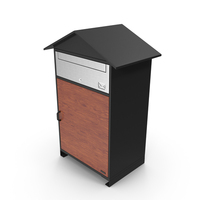 Parcel Drop Box Black PNG & PSD Images