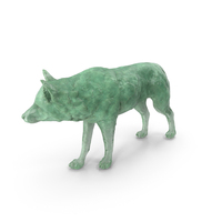 Jade Wolf Statue PNG & PSD Images