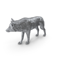 Wolf Statue Posed Lead PNG & PSD Images