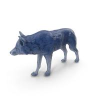 Wolf Statue Posed Saphire PNG & PSD Images