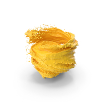 Liquid Paint Splash Yellow PNG & PSD Images