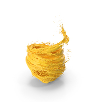 Liquid Paint Splash Yellow PNG & PSD Images
