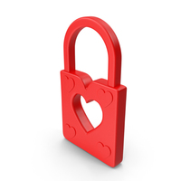 Padlock Symbol Red PNG & PSD Images