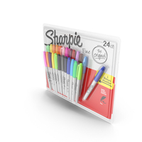 Sharpie Permanent Markers 24 Assorted Colors PNG & PSD Images