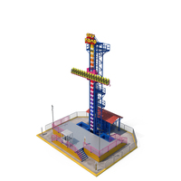 Sky Drop Amusement Park Equipment PNG & PSD Images