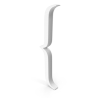 White Bracket Symbol PNG & PSD Images