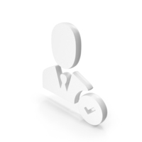 Business Contact User Icon White PNG & PSD Images