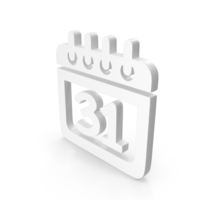 Day 31 Calendar Icon White PNG & PSD Images