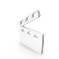 Cinema Clapperboard Graphic Icon White PNG & PSD Images