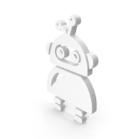 White Female Robot Icon PNG & PSD Images