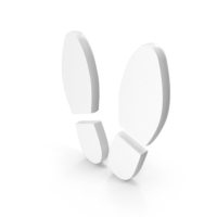 Shoe Foot Prints Icon White PNG & PSD Images