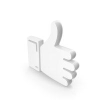 White Thumbs Up Like Symbol PNG & PSD Images