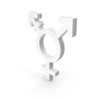 White Male Female And Transgender Symbol PNG & PSD Images