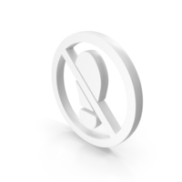 Not Allowed Foot Step Icon White PNG & PSD Images