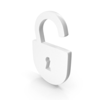 White Open Lock Icon PNG & PSD Images