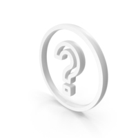 White Round Question Mark Outline Symbol PNG & PSD Images
