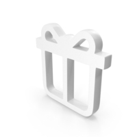 White Gift Box Outline Icon PNG & PSD Images