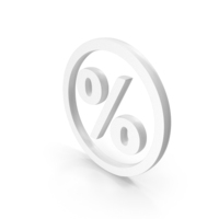 Round Percentage Icon White PNG & PSD Images