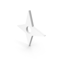 Ninja Shuriken Icon White PNG & PSD Images