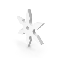 White Shuriken Ninja Weapon Icon PNG & PSD Images