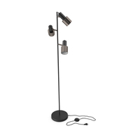 Two Shades Floor Lamp Black PNG & PSD Images