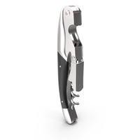 Waiters Corkscrew Black Wood Handle Fold PNG & PSD Images