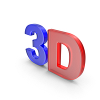 Red & Blue Glass 3D Symbol PNG & PSD Images
