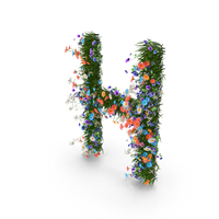 Easter Letter H From Spring Flowers PNG & PSD Images