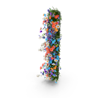 Easter Letter I From Spring Flowers PNG & PSD Images