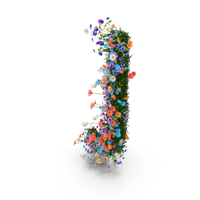 Easter Letter J From Spring Flowers PNG & PSD Images
