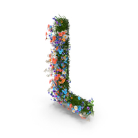 Easter Letter L From Spring Flowers PNG & PSD Images