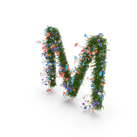 Easter Letter M From Spring Flowers PNG & PSD Images
