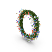 Easter Letter O From Spring Flowers PNG & PSD Images