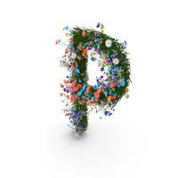 Easter Letter P From Spring Flowers PNG & PSD Images