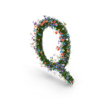 Easter Letter Q From Spring Flowers PNG & PSD Images