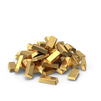 Small Plain Gold Bars Pile PNG & PSD Images