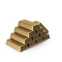 Small Plain Gold Bars Stack PNG & PSD Images